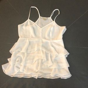 ruffled flowy blouse tank top